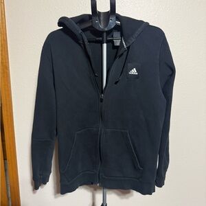 Adidas Charcoal Full-Zip Hoodie